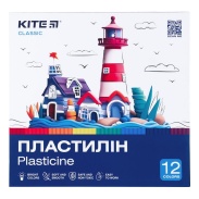 Пластилин, 12 цветов, 240 г, "Kite Classic", KITE канцелярия - интернет-магазин optom-k.com