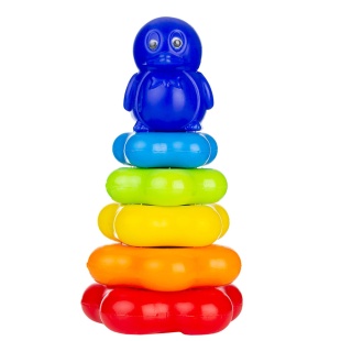 Пирамидка, 11х19 см, 6 деталей, пластиковая, Colorplast - интернет-магазин optom-k.com