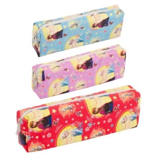 Пенал-косметичка, 18х6х4см, 1 отделение, цветной, "Принцесса Анна и Эльза" - интернет-магазин optom-k.com