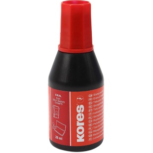 Краска штемпельная, 28 мл, красный цвет, KORES - интернет-магазин optom-k.com