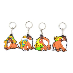 Брелок резиновый, 7 см, "Собачки колли", Josef Otten - интернет-магазин optom-k.com