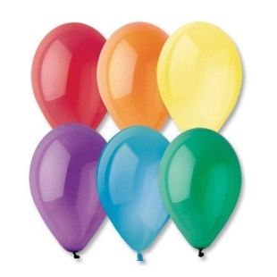 Воздушный шар, 30 см, кристалл, разных цветов, Gemar - интернет-магазин optom-k.com