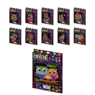 Набор для творчества, 28х22 см, мозаика из кристаллов, "Crystal mosaic", Danko Toys - интернет-магазин optom-k.com