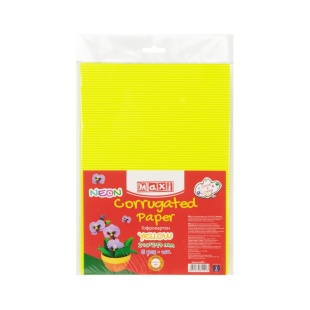 Гофрокартон, А4, 165±10 г/м2, неоновый, желтый цвет, MAXI - интернет-магазин optom-k.com