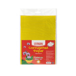 Гофрокартон, А4, 160±10 г/м2, желтый цвет, MAXI - интернет-магазин optom-k.com