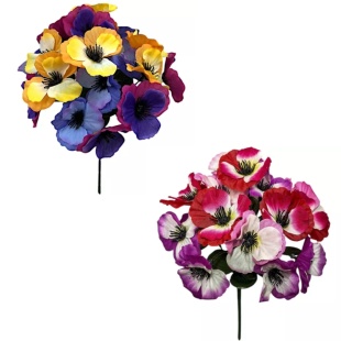 Анютыны глазки искусственные, 18 бутонов, бутон 7 см, 30 см, в ассортименте - интернет-магазин optom-k.com