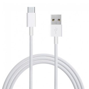 Кабель, 1 м, USB Type-C, 6А, білий колір - інтернет-магазин optom-k.com