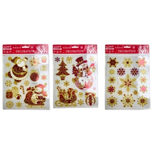 Наліпки для вікон, 20х29 см, "Новорічні" - інтернет-магазин optom-k.com
