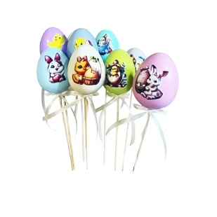 Топер, 6х5 см, цветной, "Яйцо аппликация" - интернет-магазин optom-k.com