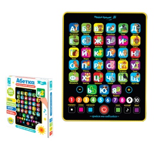 Абетка - планшет, 21х18 см, україномовний, музичний, в коробці 3х26х30 см, "Абетка" - интернет-магазин optom-k.com