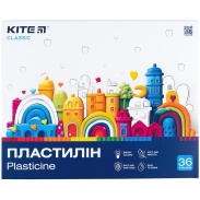 Пластилин, 36 цветов, 720 г, "Kite Classic", KITE канцелярия - интернет-магазин optom-k.com