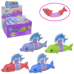 Антистресс, 13-18 см, цветной, растягивается, "Дельфин" - интернет-магазин optom-k.com