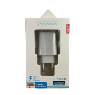 Зарядний пристрій, USB-роз'єм, 2A, 5V, білого кольору, "Travel Adapter" - інтернет-магазин optom-k.com