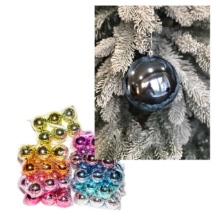 Шарик новогодний, 6 см, синий, гальваника, Украина - интернет-магазин optom-k.com