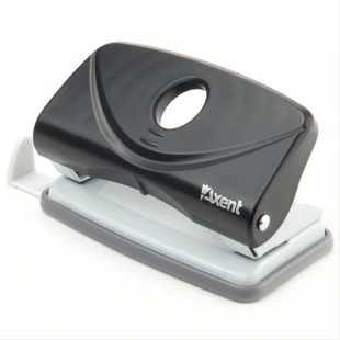 Дырокол, 10 листов, пластиковый, черный цвет, "Welle-2", AXENT - интернет-магазин optom-k.com