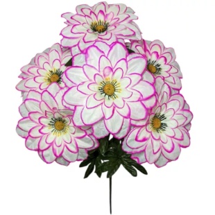 Хризантема искусственная, 6 бутонов, бутон 22 см, 75 см, в ассортименте - интернет-магазин optom-k.com