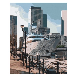 Картина по номерам, 40х50 см, с набором красок и 3 кисточками, "Каннери-Уорф. Лондон" - интернет-магазин optom-k.com