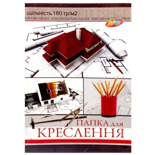 Папка картонна для креслення, А4, 10 аркушів, 180 гр/м2, Колорит  - інтернет-магазин optom-k.com