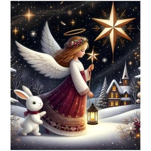 Алмазна мозаїка, 23х30 см, на підрамнику, "Різдвяна історія" - інтернет-магазин optom-k.com