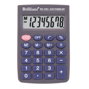 Калькулятор, 8 разрядов, 58х88х10 мм, литиевая батарея, Brilliant - интернет-магазин optom-k.com