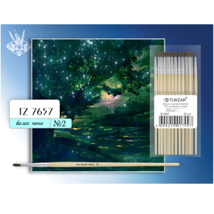 Кисточка для рисования, № 2, пони, круглая, Tukzar - интернет-магазин optom-k.com