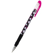 Ручка кулькова, 0,5 мм, синя, "Floral Black", AXENT - інтернет-магазин optom-k.com