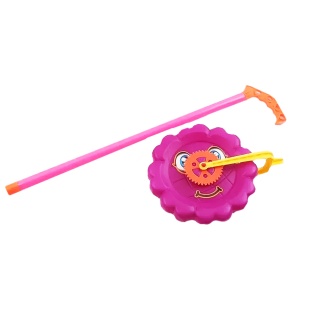 Каталка-колесо, 16х19х5 см, на палочке 37 см - интернет-магазин optom-k.com