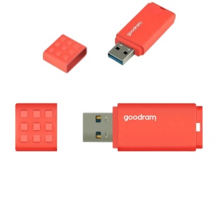 Флешка, 32 GB, USB 3.0, 55 х 21 х 9.6 мм, пластиковая, оранжевая, GOODRAM - интернет-магазин optom-k.com
