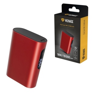 Портативное зарядное устройство, 10000 mAh, 1 x USB, USB Type-C, красный,  YENKEE - интернет-магазин optom-k.com