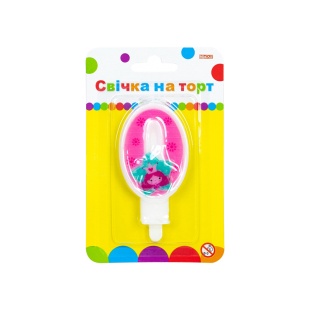 Свеча для торта, 7,62 см, розовая, "Princess 0", MAXI - интернет-магазин optom-k.com