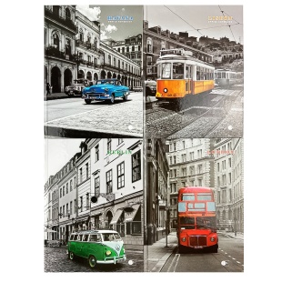 Книга канцелярская, А4, 96 листов, клетка, офсет, твердая обложка, "City note", Art Print - интернет-магазин optom-k.com