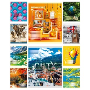 Тетрадь, 48 листов, клетка, "Мікс 2", Тетрада - интернет-магазин optom-k.com