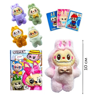 Игрушка-брелок, 10 см, 3 карточки, в ассортименте - интернет-магазин optom-k.com