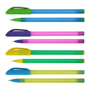 Ручка масляная, 0,7 мм, синяя, ассорти, "BRAZIL", ECONOMIX - интернет-магазин optom-k.com