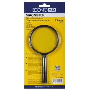 Стекло увеличивающее,  75 мм, 3-кратное, ECONOMIX - интернет-магазин optom-k.com