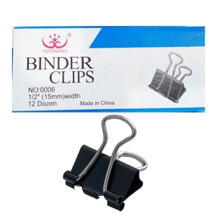 Упаковка биндеров, 15 мм, 12 шт в уп, Binder clips - интернет-магазин optom-k.com