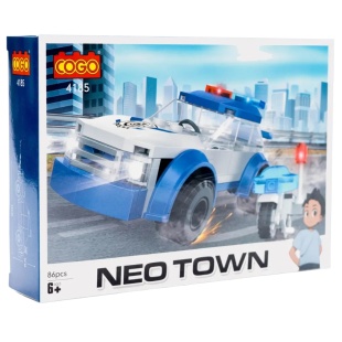 Конструктор, 86 деталей, в коробке 19х14х4 см, "Город. Полицейский патруль", COGO - интернет-магазин optom-k.com