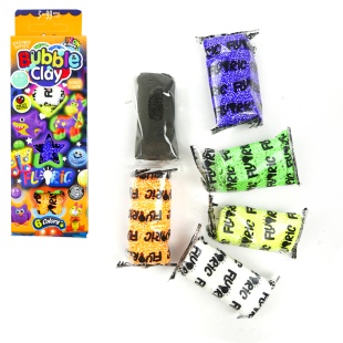 Тісто для ліпки, 6 кольорів, 75 г, в коробці 2х6х16 см, "Bubble Clay", Danko Toys - інтернет-магазин optom-k.com