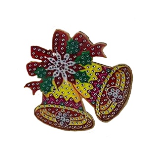 Набір для творчості зі стразами, 10х10 см, наліпка, "Веселі дзвоники" - інтернет-магазин optom-k.com