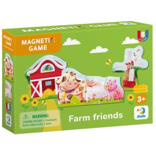 Игра магнитная, 8 элементов, в коробке 14х10х3 см, "Друзья с фермы", DODO - интернет-магазин optom-k.com