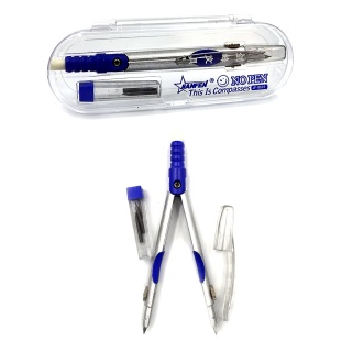 Циркуль, 11,5 см, с грифелем HB-2.0 мм, в пластиковом футляре, Josef Otten - интернет-магазин optom-k.com