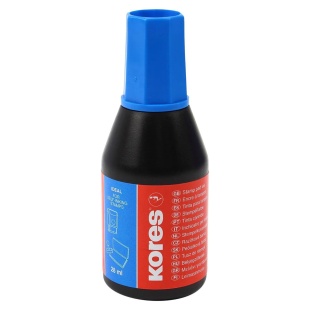 Краска штемпельная, 28 мл, синий цвет, KORES - интернет-магазин optom-k.com