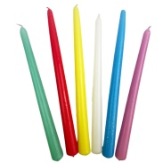 Свеча-конус, 26 см, парафиновая, цветная, "Микс" - интернет-магазин optom-k.com