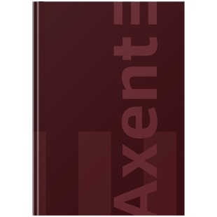 Книга канцелярская, А4-, 96 листов, клетка, бордовая, One color, AXENT - интернет-магазин optom-k.com