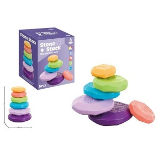 Пирамидка, 10,5х9х15 см, резиновая, 6 элементов, в коробке 11х10х9 см - интернет-магазин optom-k.com