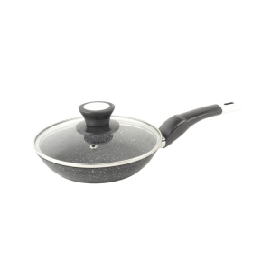 Сковорода, 18 см, с гранитным покрытием, с крышкой,  A-Plus - интернет-магазин optom-k.com