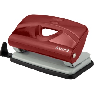Дырокол, 10 листов, металлический, красный цвет, "Exakt-2", AXENT - интернет-магазин optom-k.com