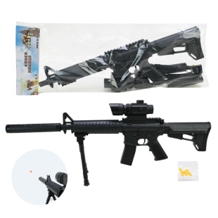Пулемет, 15х55 см, на батарейках, с лазером, с пулями, в пакете 19х4х54 см - интернет-магазин optom-k.com