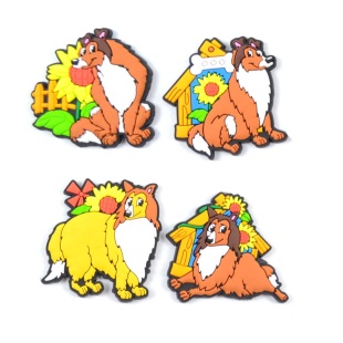 Магнит резиновый, 6 см, "Собачки колли", Josef Otten - интернет-магазин optom-k.com