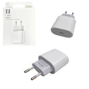 Зарядний пристрій, TYPE-C, 3,1A, 20W, білий колір, "YESPLUS L-203" - інтернет-магазин optom-k.com